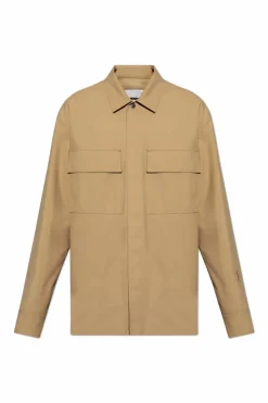 JIL SANDER+ beżowy Koszula z kieszeniami