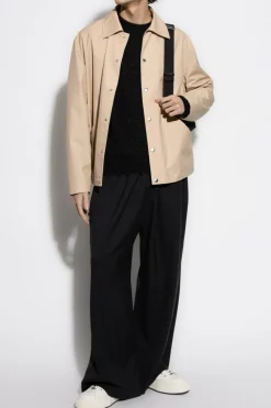 JIL SANDER beżowy Kurtka z logo