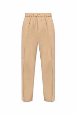 JIL SANDER beżowy Spodnie w kant