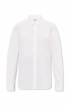 JIL SANDER BIAŁY Bawełniana koszula