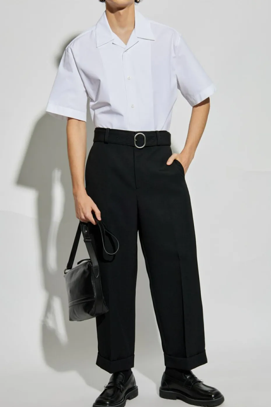 JIL SANDER BIAŁY Koszula z krótkim rękawem