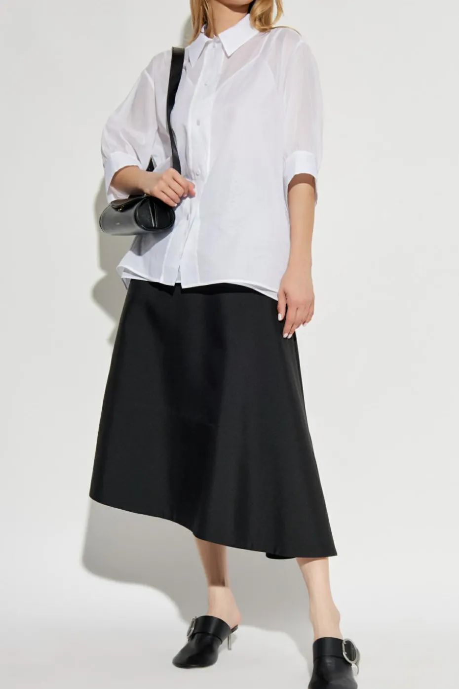JIL SANDER BIAŁY Koszula z krótkim rękawem