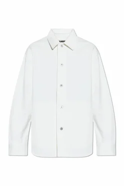 JIL SANDER BIAŁY Kurtka jeansowa