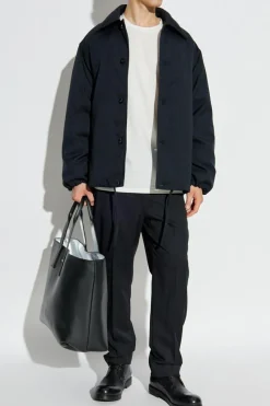 JIL SANDER BIAŁY T-shirt z logo