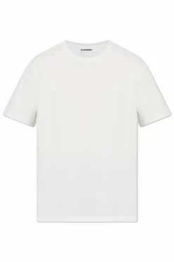 JIL SANDER+ BIAŁY T-shirt z logo