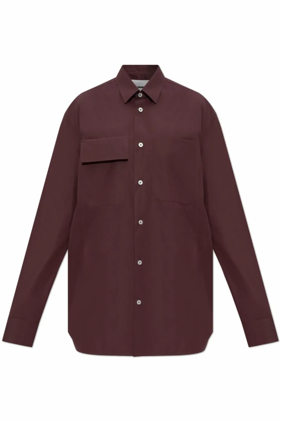 JIL SANDER BORDO Koszula z kieszenią