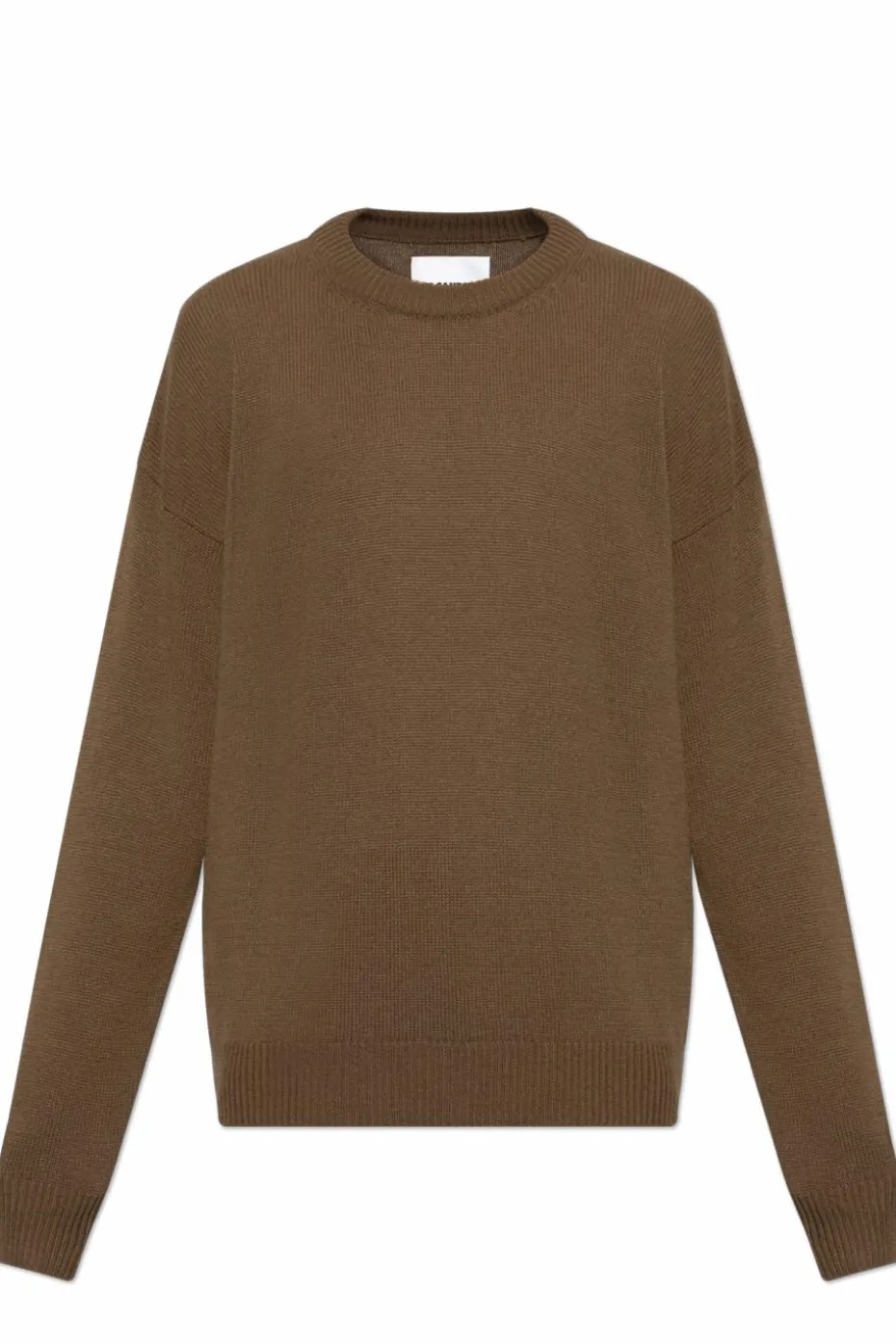 JIL SANDER BRĄZOWY Kaszmirowy sweter