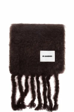 JIL SANDER+ BRĄZOWY Moherowy szal