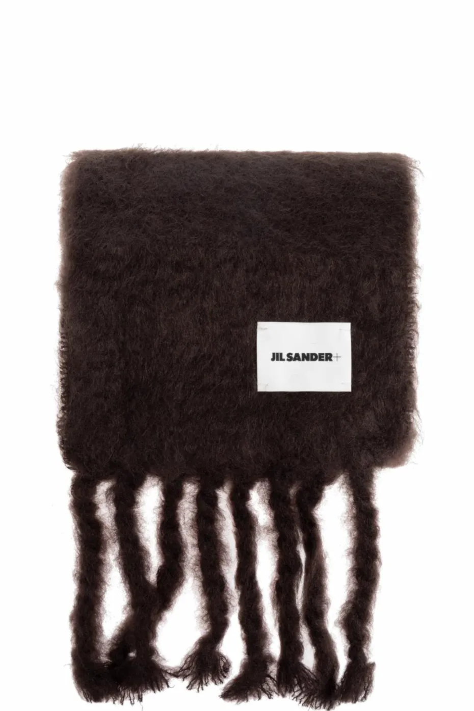 JIL SANDER+ BRĄZOWY Moherowy szal