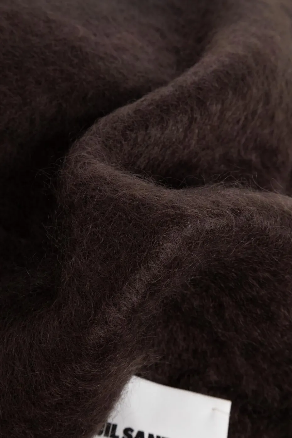 JIL SANDER+ BRĄZOWY Moherowy szal