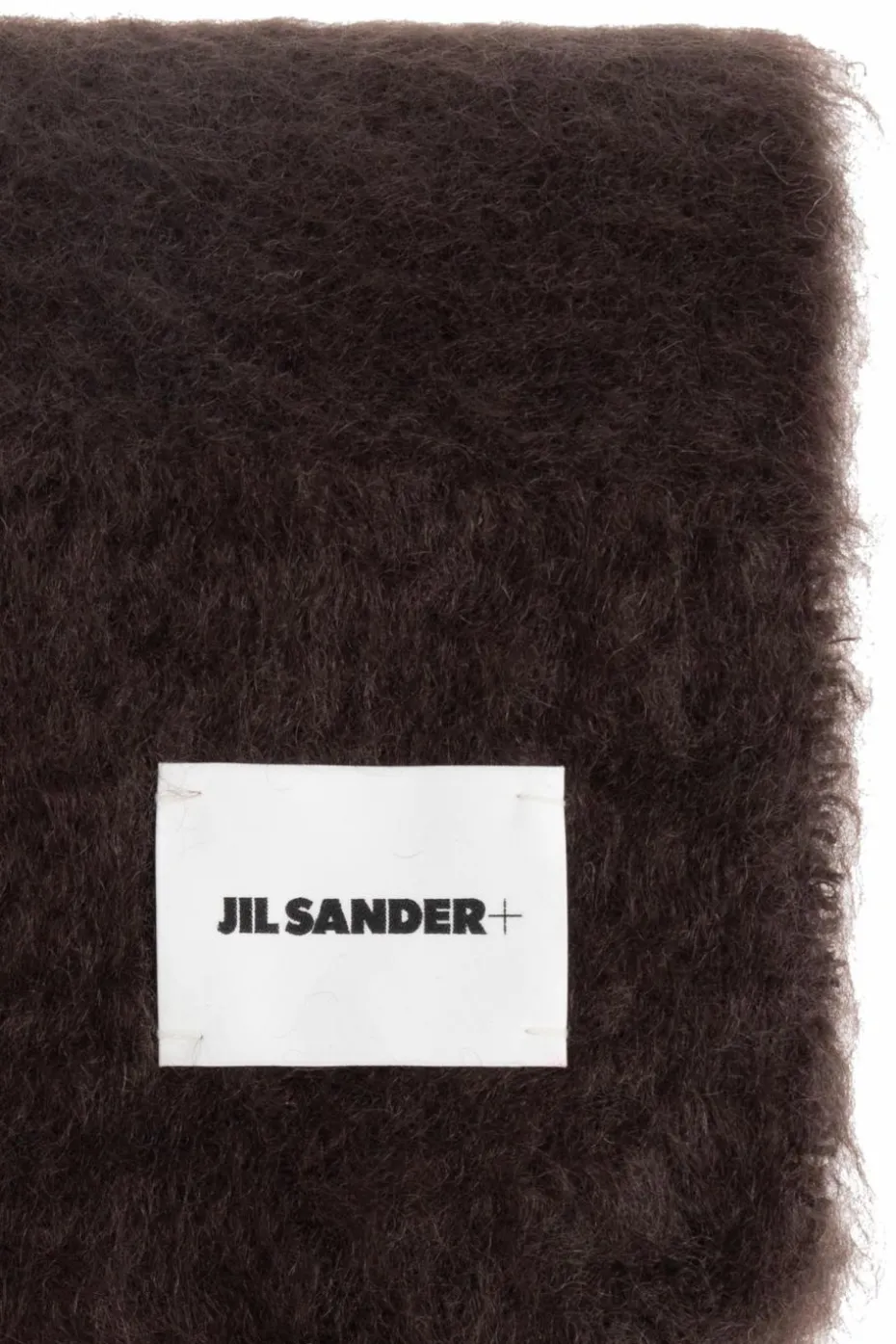 JIL SANDER+ BRĄZOWY Moherowy szal