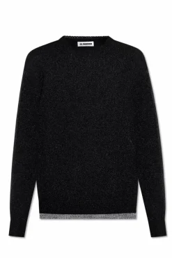 JIL SANDER CZARNY Dwuwarstwowy top