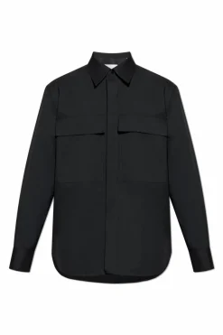 JIL SANDER CZARNY Koszula z kieszeniami