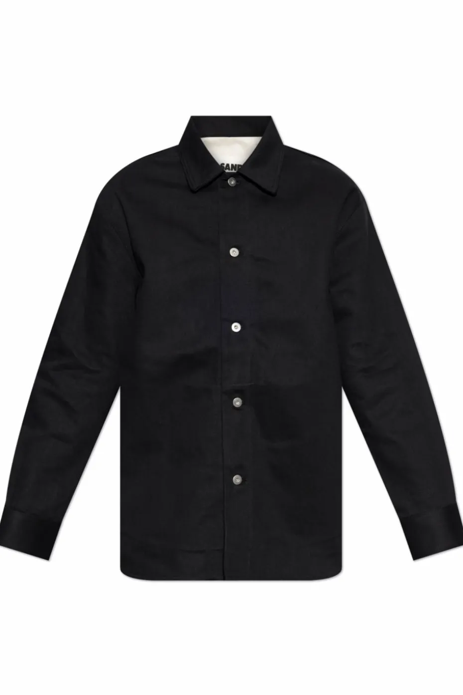 JIL SANDER CZARNY Koszula z kieszeniami po bokach