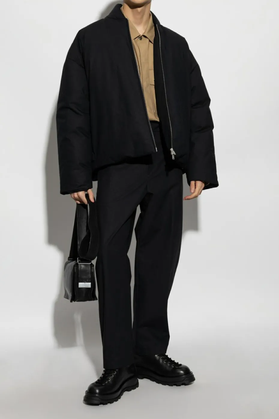 JIL SANDER+ CZARNY Kurtka puchowa