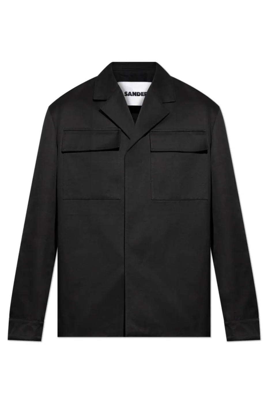 JIL SANDER CZARNY Kurtka z kołnierzem