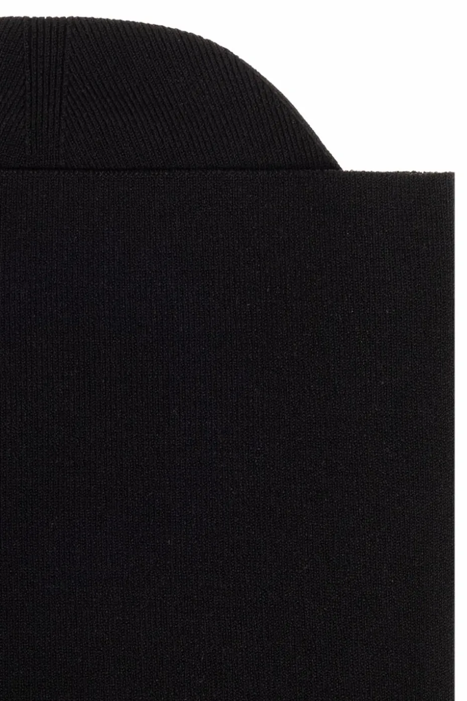 JIL SANDER CZARNY Prążkowana czapka