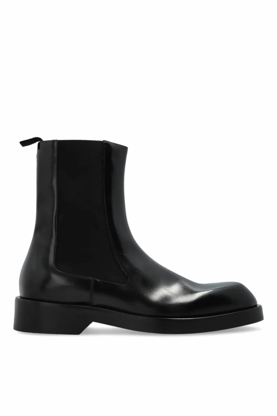 JIL SANDER CZARNY Skórzane buty za kostkę