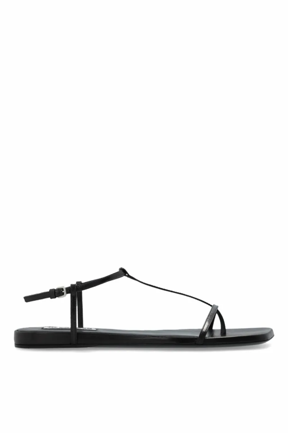 JIL SANDER CZARNY Skórzane sandały