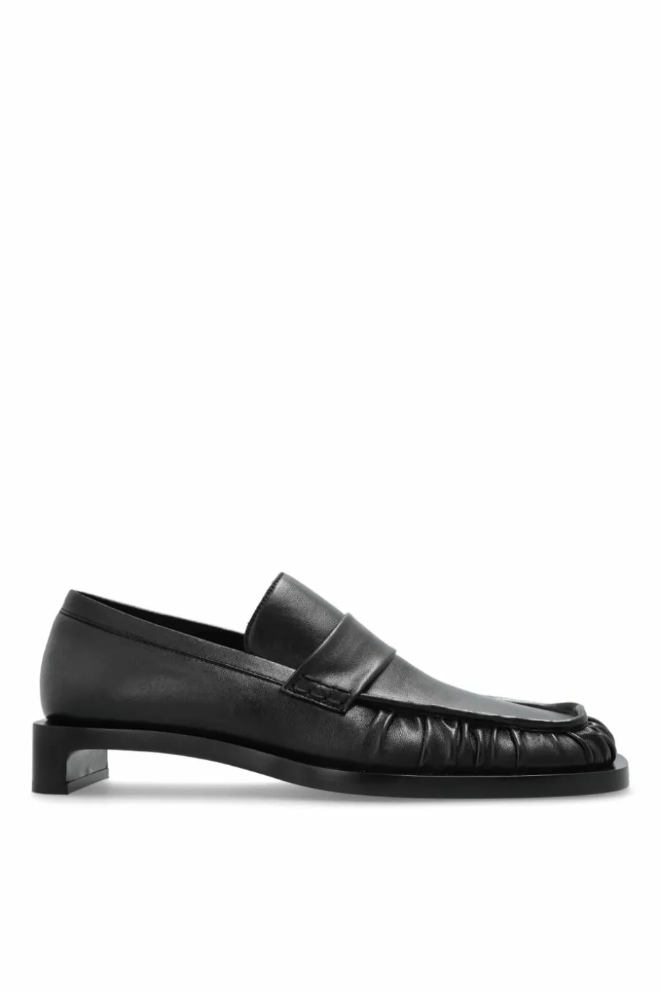 JIL SANDER CZARNY Skórzane buty