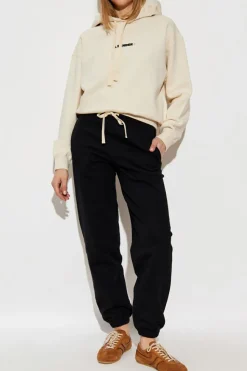 JIL SANDER+ CZARNY Spodnie dresowe