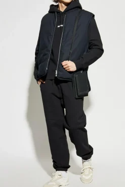 JIL SANDER+ CZARNY Spodnie dresowe