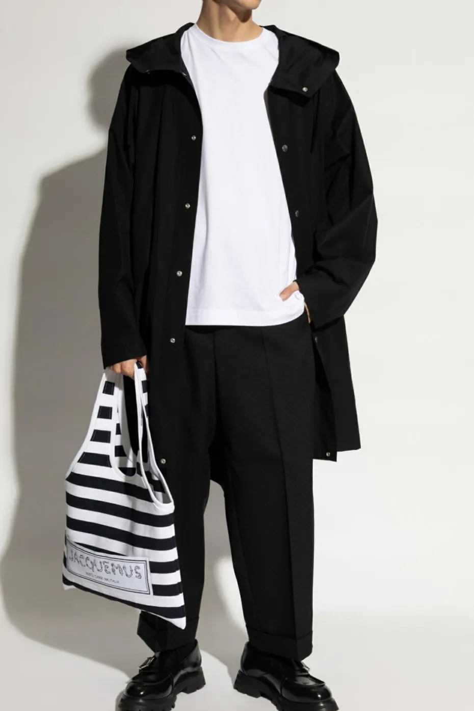 JIL SANDER CZARNY Spodnie w kant