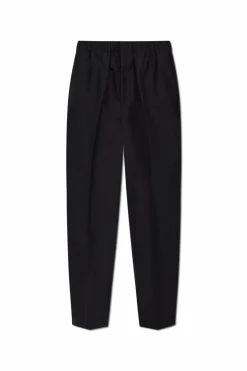 JIL SANDER CZARNY Spodnie w kant