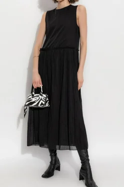 JIL SANDER CZARNY Sukienka bez rękawów
