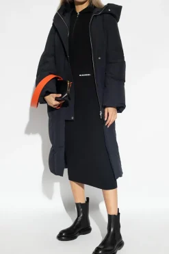 JIL SANDER+ CZARNY Sukienka z kapturem