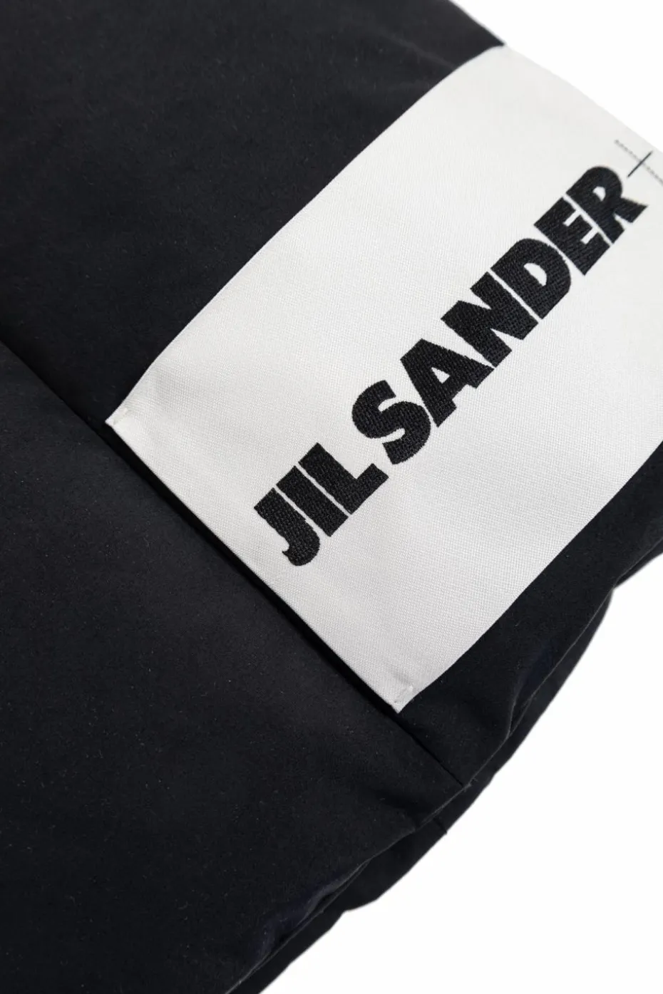 JIL SANDER+ CZARNY Szal z logo