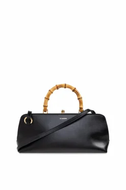 JIL SANDER CZARNY Torba do ręki `Goji Bambo Small`