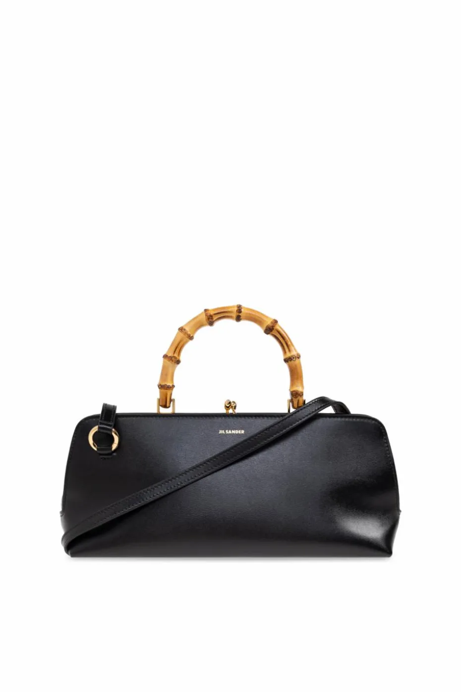JIL SANDER CZARNY Torba do ręki `Goji Bambo Small`