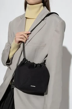 JIL SANDER CZARNY Torba ‘Dumpling’ typu ‘bucket’