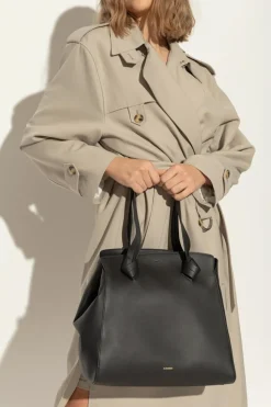 JIL SANDER CZARNY Torba ‘Knot Tote Medium’