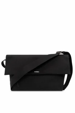 JIL SANDER+ CZARNY Torba na ramię z logo