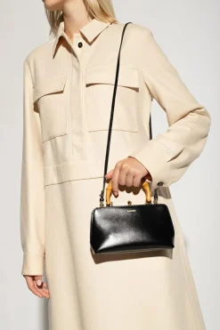 JIL SANDER CZARNY Torba na ramię ‘Goji Bamboo Mini’