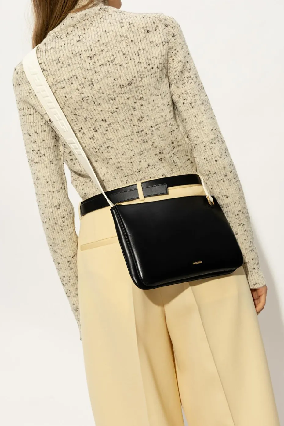 JIL SANDER CZARNY Torba na ramię ‘Link’