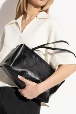 JIL SANDER CZARNY Torba na ramię ‘Goji Pillow Medium’