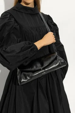 JIL SANDER CZARNY Torba na ramię ‘Cannolo Grande’