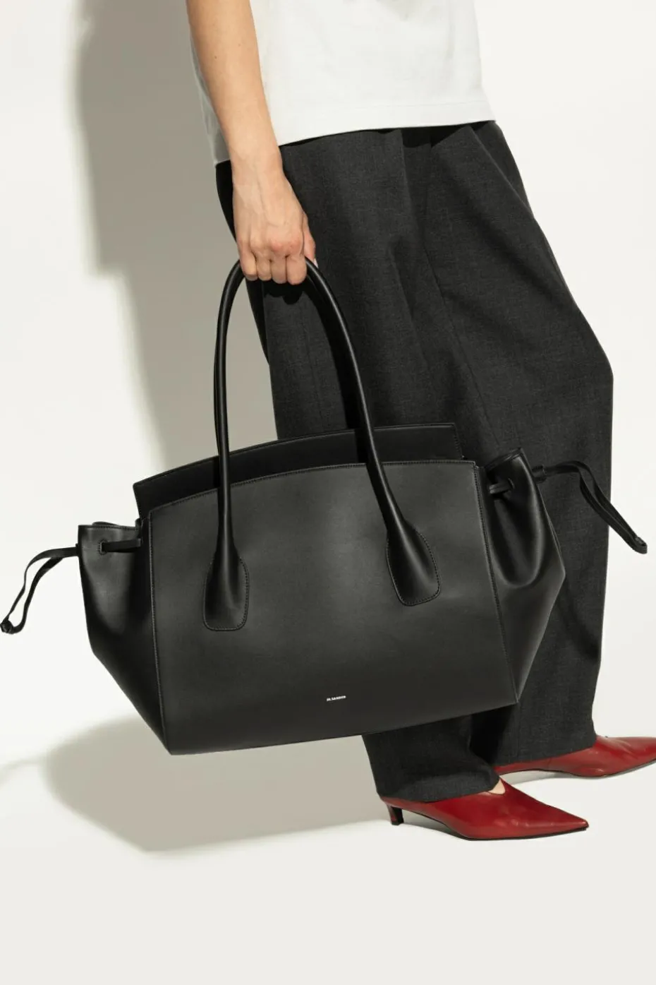 JIL SANDER CZARNY Torba typu `shopper`