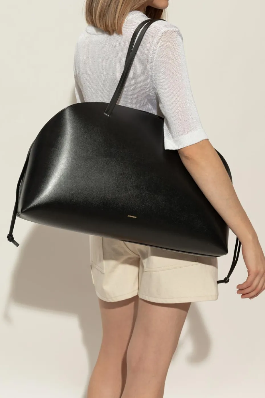 JIL SANDER CZARNY Torba typu `shopper'