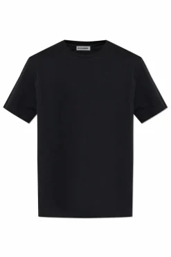 JIL SANDER+ CZARNY T-shirt z logo