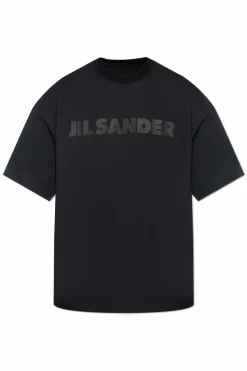 JIL SANDER CZARNY T-shirt z logo
