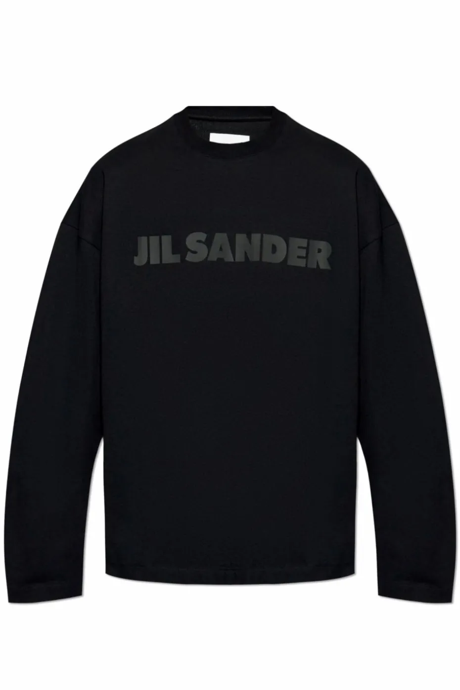 JIL SANDER CZARNY T-shirt z logo