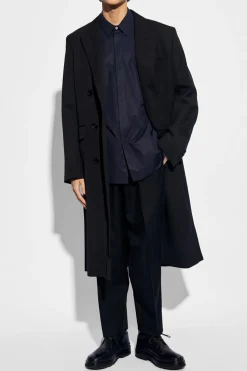 JIL SANDER CZARNY Wełniane spodnie