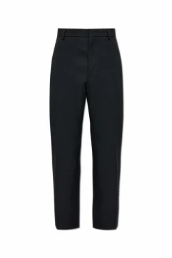 JIL SANDER CZARNY Wełniane spodnie
