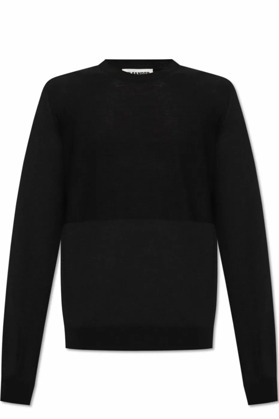 JIL SANDER CZARNY Wełniany sweter