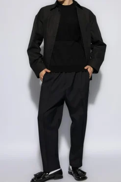 JIL SANDER CZARNY Wełniany sweter