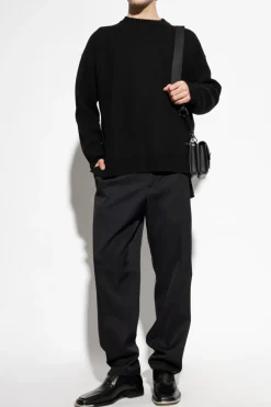 JIL SANDER CZARNY Wełniany sweter